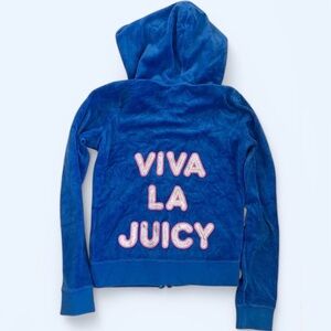 Juicy Couture Blue Velour Tracksuit Top